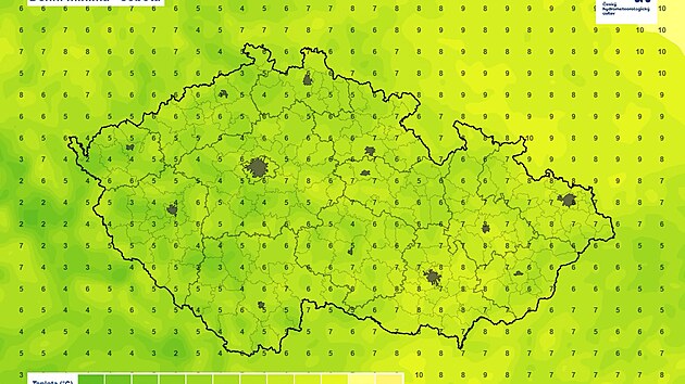 V sobotu 26. z&aacute;ř&iacute; klesnou rann&iacute; teploty vět&scaron;inou na 8 až 4 &deg;C. M&iacute;sty se mohou objevit př&iacute;zemn&iacute; mraz&iacute;ky.