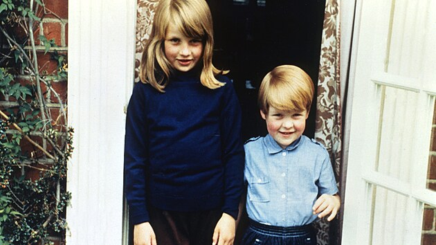 Diana Frances Spencer se svým bratrem Charlesem..
