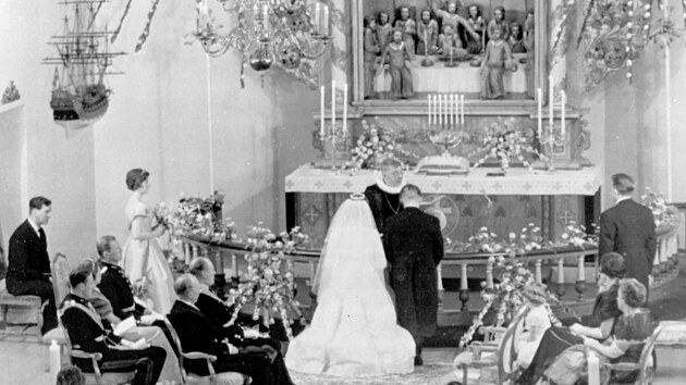 Svatební den princezny Astrid a Johana Martina Fernera 12. ledna 1961