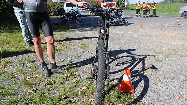 Havarovan&yacute; bicykl po střetu s motorkou. (6. ř&iacute;jna 2026)