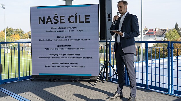 Předseda výboru spolku SK Olomouc Sigma MŽ Jakub Beneš představuje cíle pro klubovou mládež.