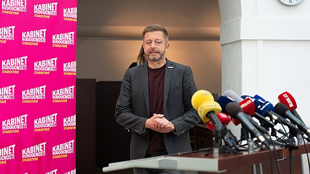 Tisková konference Starostové. Na snímku Vít Rakušan (Starostové). (1.října 2026)