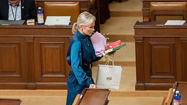 Pokračuje mimoř&aacute;dn&aacute; schůze před hlasov&aacute;n&iacute;m o nedůvěře vl&aacute;dě. Na sn&iacute;mku Tať&aacute;na Mal&aacute; (ANO). (1. ř&iacute;jna 2026)