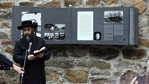 Chaim Kočí, duchovní, kantor a zástupce rabinátu Židovská obec Karlovy Vary při otevření pietního místa