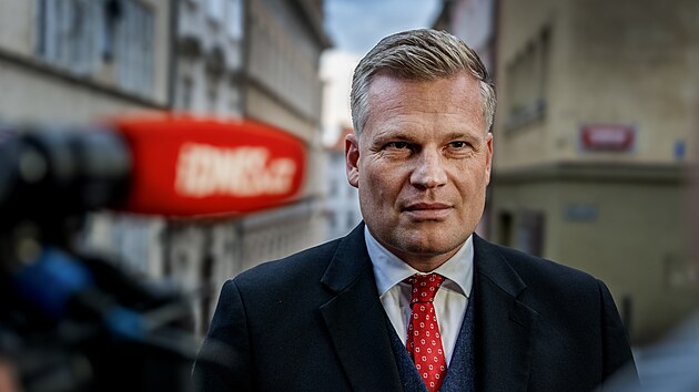 Volebn&iacute; &scaron;t&aacute;b Motorist&eacute; sobě v Praze. Na sn&iacute;mku Filip Turek. (10. ř&iacute;jna 2026)