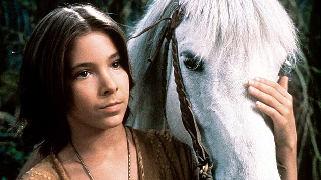 Noah Hathaway jako Atreyu a kůň Artax ve filmu Nekonečný příběh (1984)