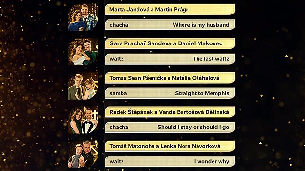 Deset p&aacute;rů, deset skladeb a prvn&iacute; večer StarDance (10. ř&iacute;jna 2026)
