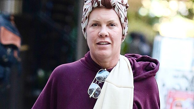 Paparazzi zachytili zpěvačku Pink v ulicích New Yorku se štěnětem. (26. října 2026)
