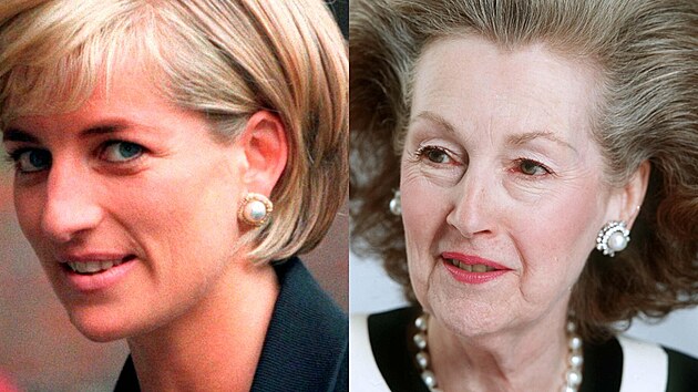 Princezna Diana a jej&iacute; macecha Raine Spencerov&aacute;
