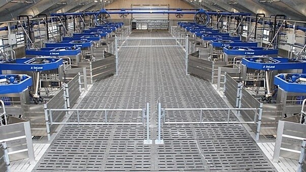 Pro svůj skot vybudovalo Zemědělské družstvo Unčovice moderní kravín v Příkazech na Olomoucku, nyní připravuje i nový typ robotické farmy se systémem Batchmilking, kdy se krávy dojí v organizovaných skupinách a v určených časech. Ilustrační foto.