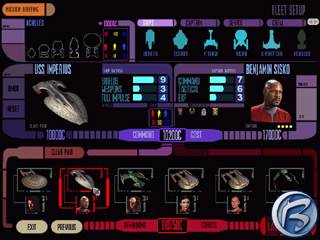 V tto obrazovce pipravujete sv vesmrn lostvo na dal misi. Tentokrt se pod mm velenm seli sta znm ze Star Treku – Riker, Sisko, Kira a Worf. 