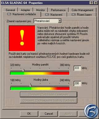 Petaktovvac panel pro kartu Elsa Gladiac GeForce 2 GTS 64 MB