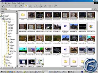 Przkumnk (Windows Explorer) se zapnutmi thumbnaily