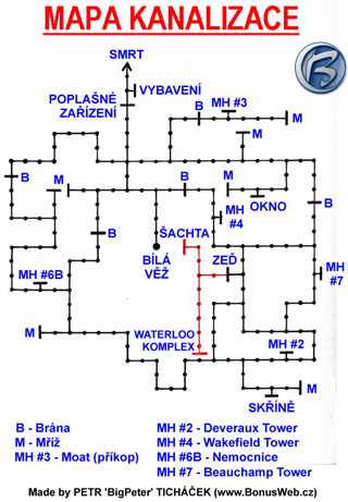 Mapa kanalizace v Traitors Gate - pro zvten klikni