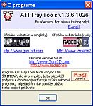 ATI Tray Tools - vt obrzek z programu