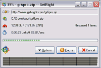 GetRight 6.0 - vt obrzek z programu