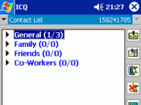 ICQ WinCE - vt obrzek z programu