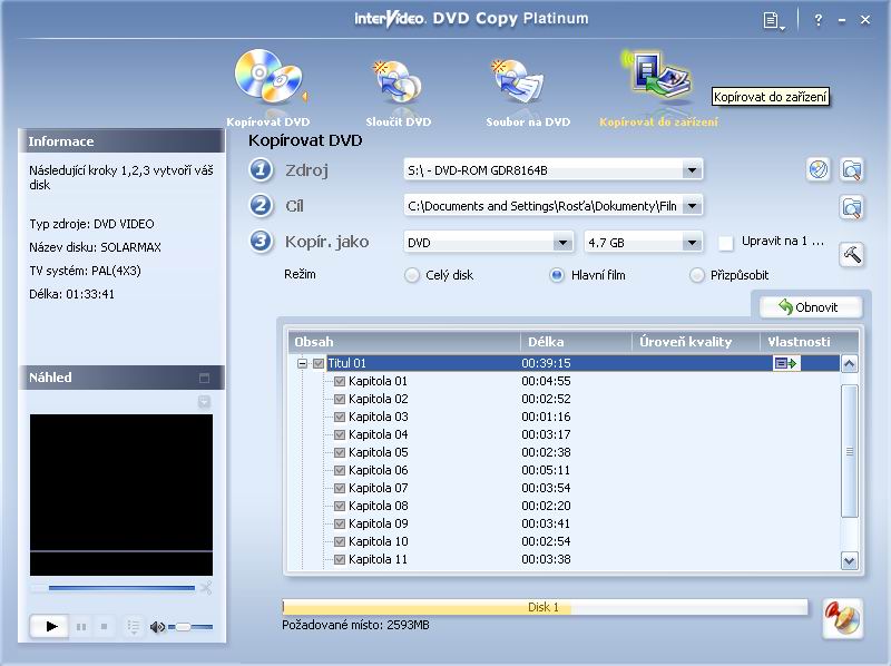 InterVideo DVD Copy 5 - vt obrzek z programu