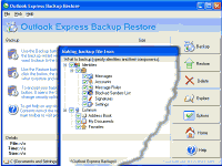 Outlook Express Backup Restore - vt obrzek z programu