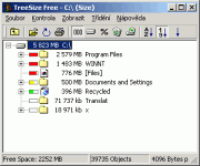 TreeSize Free - vt obrzek z programu