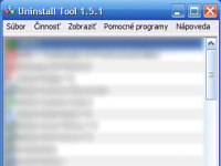 Uninstall Tool - vt obrzek z programu