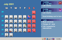 Active Desktop Calendar 4.0 - vt obrzek z programu