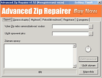 Advanced ZIP Repairer - vt obrzek z programu