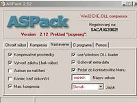 ASPack - vt obrzek z programu