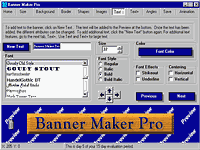 Banner Maker Pro - vt obrzek z programu