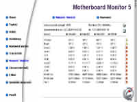 Motherboard Monitor - vt obrzek z programu