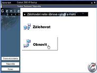 Outlook 2000 / XP backup 2.5 - vt obrzek z programu