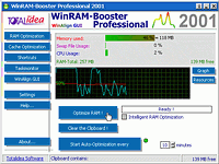 WinRAM-Booster Professional 2001 - vt obrzek z programu