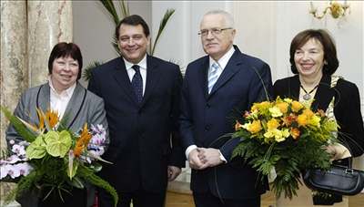 Premiér Jií Paroubek se seel s prezidentem Václavem Klausem.