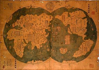 Mapa ze zaátku 15. století, který naznauje obrysy Ameriky. 