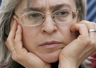 Zavradná ruská novináka Anna Politkovská.