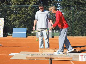 Martina Navrtilov spojila tenis a art