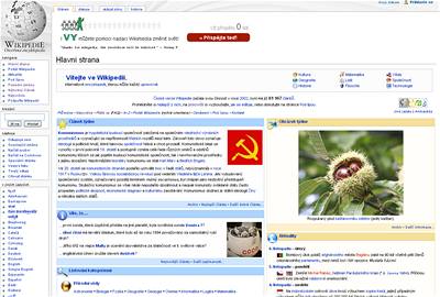 Titulní stránka eské Wikipedie.