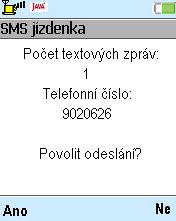 Java aplikace SMS jzdenka