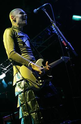 Frontman skupiny Billy Corgan v Praze