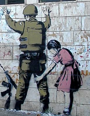 Street art v podání Banksyho.