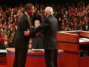 Barack Obama a John McCain v televizn debat