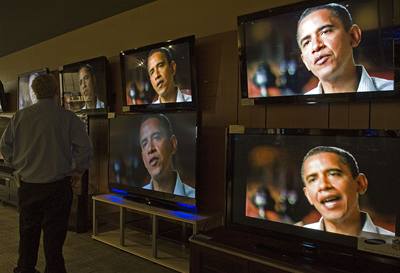 Svj mediální obraz íí barack Obama nejenom prostednictvím televize, ale internetu.