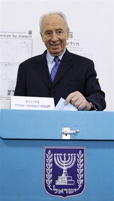 Izraelský prezident imon Peres.