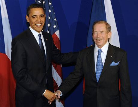 Barack Obama a exprezident Vclav Havel.