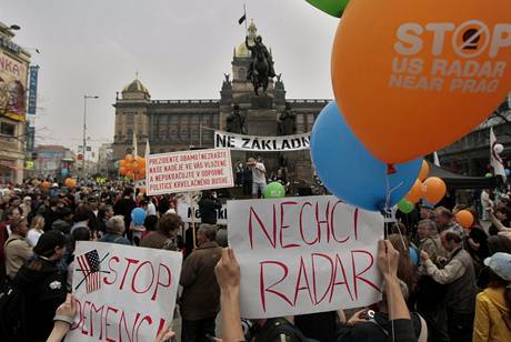 Demonstrace na Václavském námstí