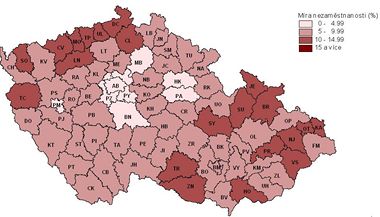 Nezamstnanost v beznu 2009