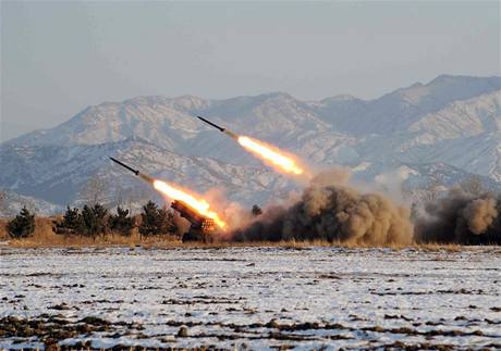 Rakety v Severní Koreji na nespecifikovaném míst z 5. ledna letoního roku.