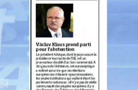 Ivan Gaparovi místo Václava Klause na stránkách francouzského deníku Liberation.