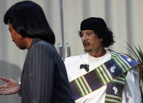 Condoleezza Riceová pi loské podzimní návtv Tripolisu, kde se setkala s libyjským vdcem Muammarem Kaddáfím 