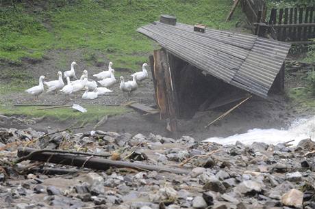  Následky povodn, která v noci na 27. ervna postihla Vojtovice a dalí obce na Jesenicku